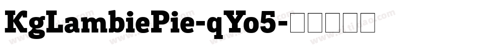 KgLambiePie-qYo5字体转换