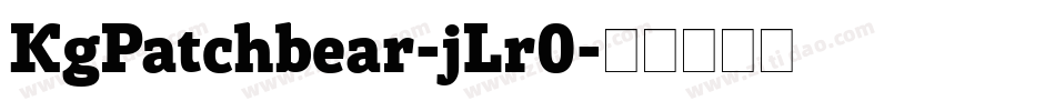 KgPatchbear-jLr0字体转换