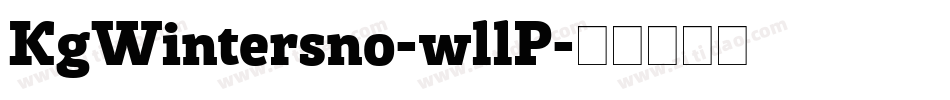 KgWintersno-wllP字体转换