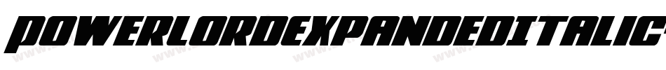 PowerLordExpandedItalic-8pw2字体转换