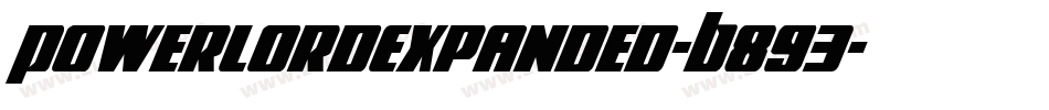 PowerLordExpanded-B893字体转换