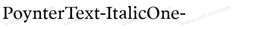PoynterText-ItalicOne字体转换