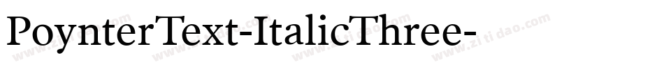PoynterText-ItalicThree字体转换
