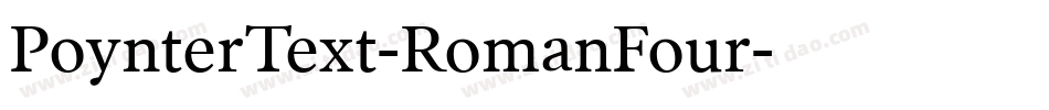 PoynterText-RomanFour字体转换