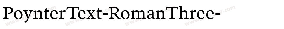 PoynterText-RomanThree字体转换