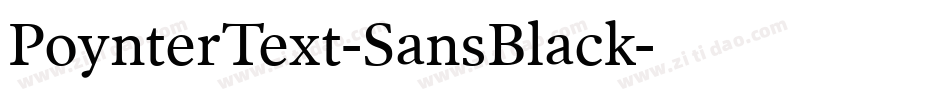 PoynterText-SansBlack字体转换