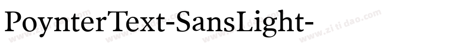 PoynterText-SansLight字体转换