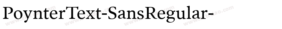 PoynterText-SansRegular字体转换