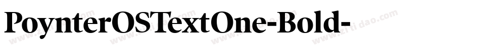PoynterOSTextOne-Bold字体转换