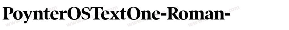 PoynterOSTextOne-Roman字体转换