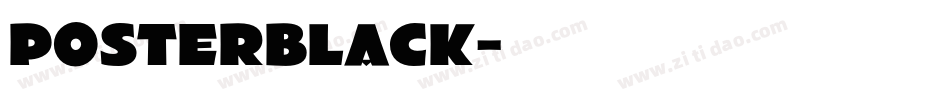 PosterBlack字体转换