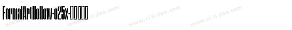 FormalArtHollow-o25x字体转换
