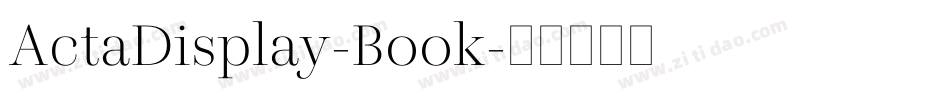 ActaDisplay-Book字体转换