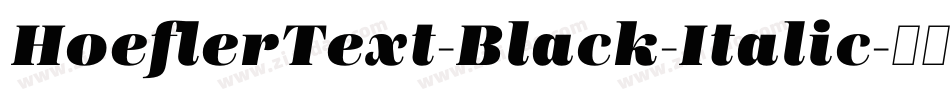 HoeflerText-Black-Italic字体转换