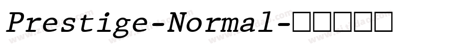 Prestige-Normal字体转换