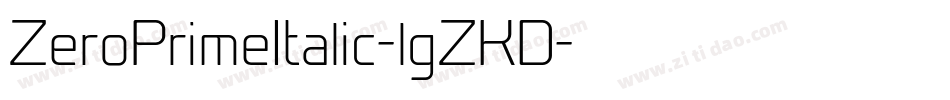 ZeroPrimeItalic-lgZKD字体转换