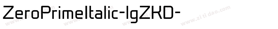 ZeroPrimeItalic-lgZKD字体转换