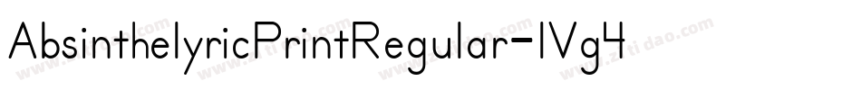 AbsinthelyricPrintRegular-1Vg4字体转换
