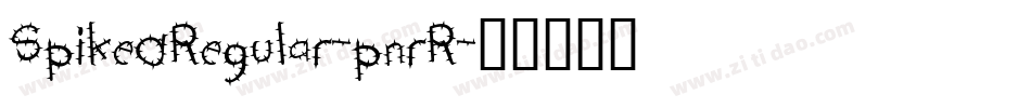 SpikedRegular-pnrR字体转换