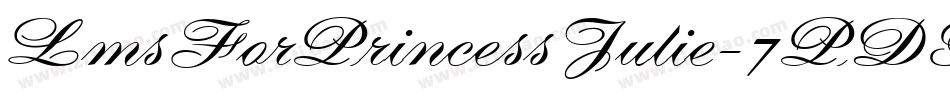 LmsForPrincessJulie-7PDB字体转换