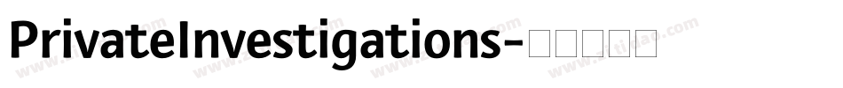 PrivateInvestigations字体转换