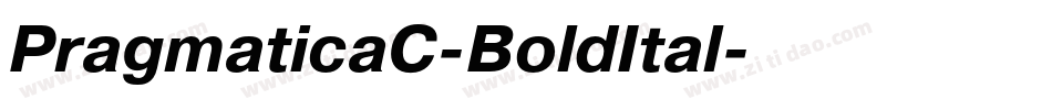 PragmaticaC-BoldItal字体转换