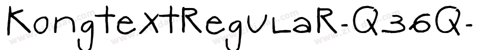 KongtextRegular-q36q字体转换
