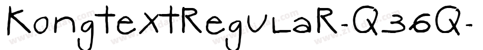 KongtextRegular-q36q字体转换