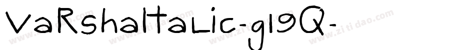 VarshaItalic-g19q字体转换