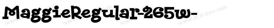 MaggieRegular-265w字体转换