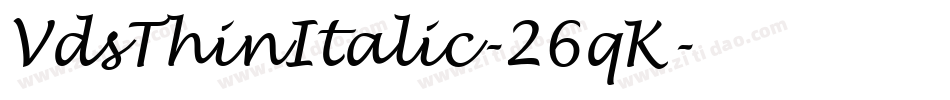 VdsThinItalic-26qK字体转换