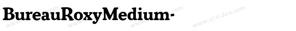 BureauRoxyMedium字体转换