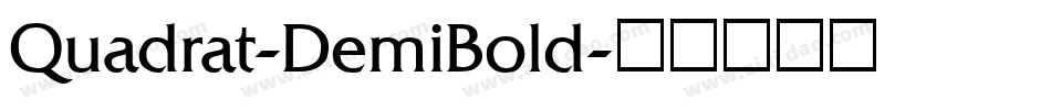 Quadrat-DemiBold字体转换
