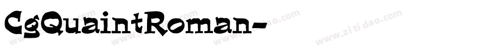CgQuaintRoman字体转换