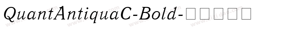 QuantAntiquaC-Bold字体转换