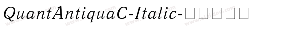 QuantAntiquaC-Italic字体转换