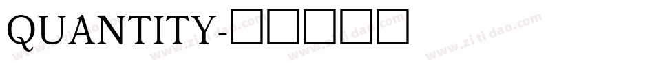 QUANTITY字体转换