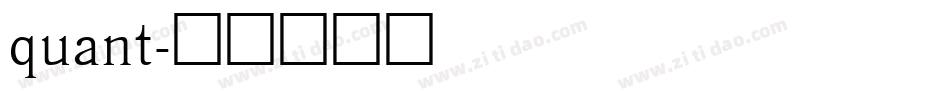 quant字体转换