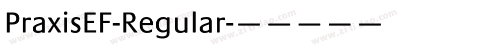 PraxisEF-Regular字体转换