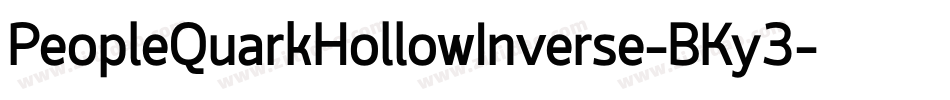 PeopleQuarkHollowInverse-BKy3字体转换