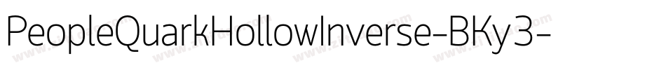 PeopleQuarkHollowInverse-BKy3字体转换