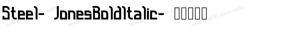 Steel-JonesBoldItalic字体转换