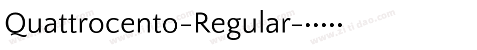 Quattrocento-Regular字体转换