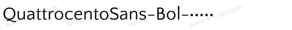 QuattrocentoSans-Bol字体转换