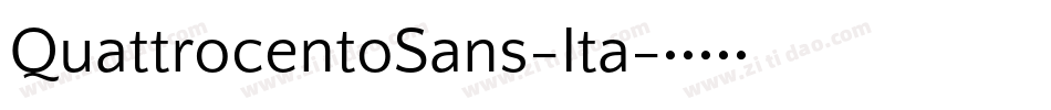 QuattrocentoSans-Ita字体转换