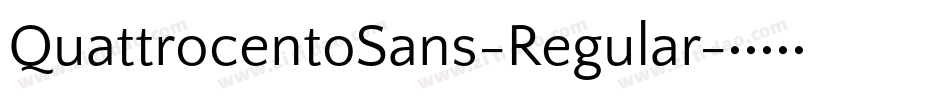 QuattrocentoSans-Regular字体转换