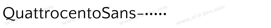 QuattrocentoSans字体转换