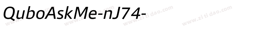QuboAskMe-nJ74字体转换