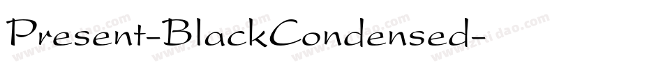 Present-BlackCondensed字体转换
