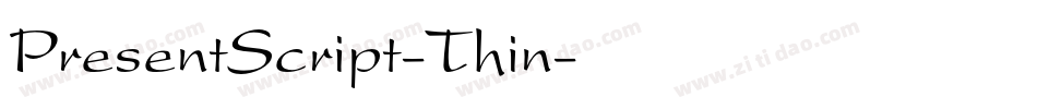 PresentScript-Thin字体转换